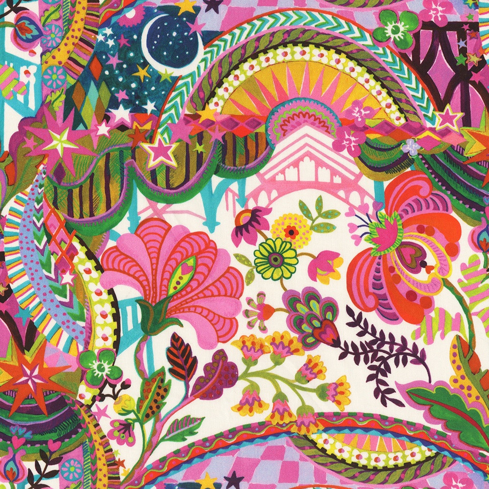 の*ぶ様 ★夏売り★　【アメリカ古着◆LIBERTY】　マルチパターン◎ オーバ Liberty Fabrics Multi Bright The Liberty Stage Tana Lawn | Quilt